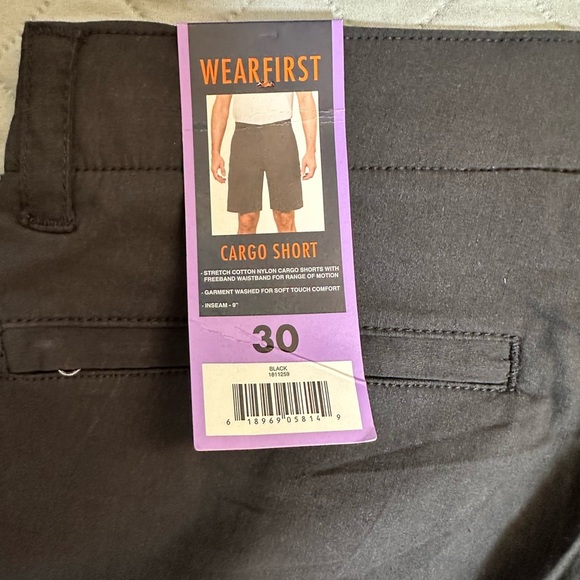 Men's Charcoal Cargo Shorts - Picture 3 of 5